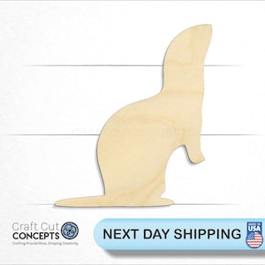 Standing Ferret - Laser Cut Unfinished Wood Cutout Craft Shapes