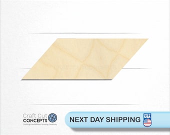 Parallelogram - Laser Cut Unfinished Wood Cutout Craft Shapes