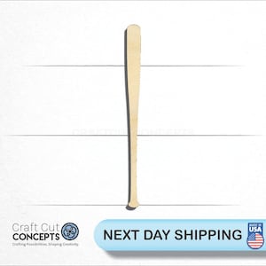 Baseball Bat - Laser Cut Unfinished Wood Cutout Craft Shapes