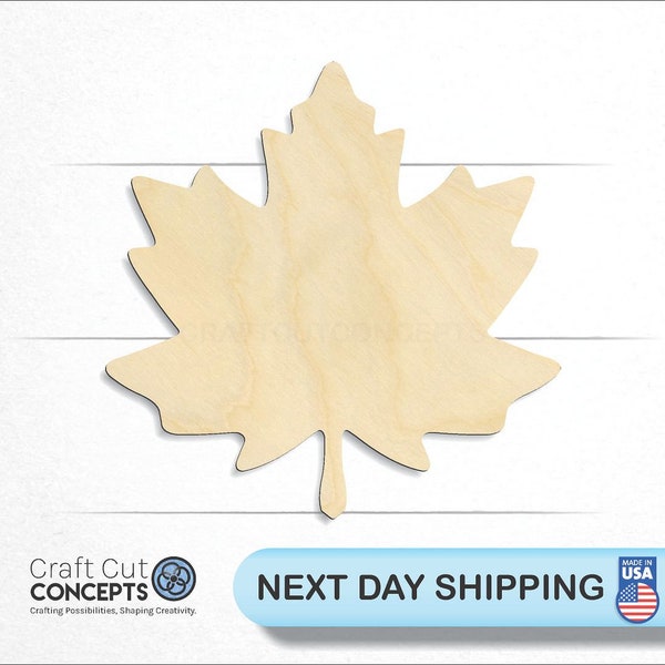 Maple Leaf - Laser Cut Unfinished Wood Cutout Craft Shapes