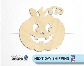 Jack-O-Lantern - Laser Cut Unfinished Wood Cutout Craft Shapes
