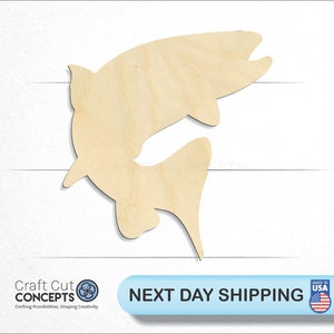 Fish - Laser Cut Out Unfinished Wood Craft Shape FSH31 Fish - Laser Cut Out Unfinished Wood Craft Shape FSH31