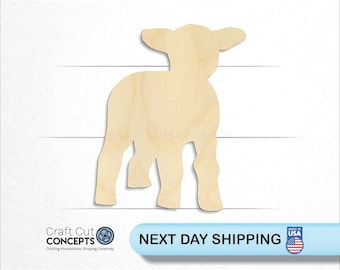 Baby Lamb - Laser Cut Unfinished Wood Cutout Craft Shapes