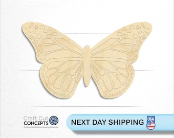 Monarch Butterfly - Laser Cut Unfinished Wood Cutout Craft Shapes