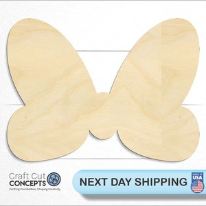 Hair Bow Shape - Laser Cut Unfinished Wood Cutout Craft Shapes