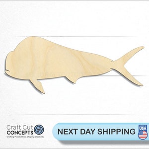 May include: A wooden cutout of a dolphin, a popular marine animal, in a light brown color. The cutout is ready for painting or staining.