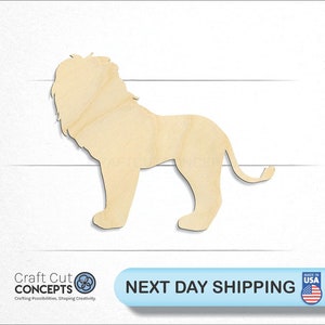 Lion Shape - Laser Cut Unfinished Wood Cutout Craft Shapes