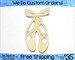Ballet Slippers Shoes - Large & Small - Pick Size - Unfinished Wood Cutout Shapes Sports Dance Tap Ballerina Show Stage (SO-0143)*3-24 