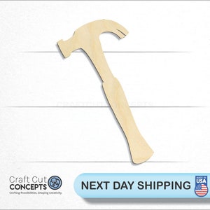 Claw Hammer - Laser Cut Unfinished Wood Cutout Craft Shapes