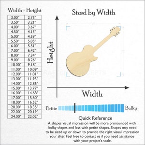 Guitar Shape  Baltic Birch craft wood blank sizes available