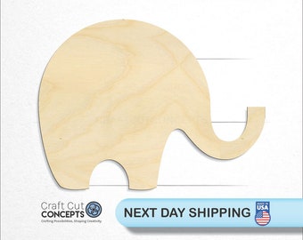 Nursery Elephant - Laser Cut Unfinished Wood Cutout Craft Shapes