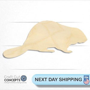Beaver Shape - Laser Cut Unfinished Wood Cutout Craft Shapes