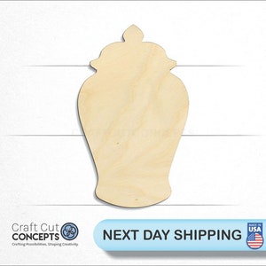 Ginger Jar - Laser Cut Unfinished Wood Cutout Craft Shapes