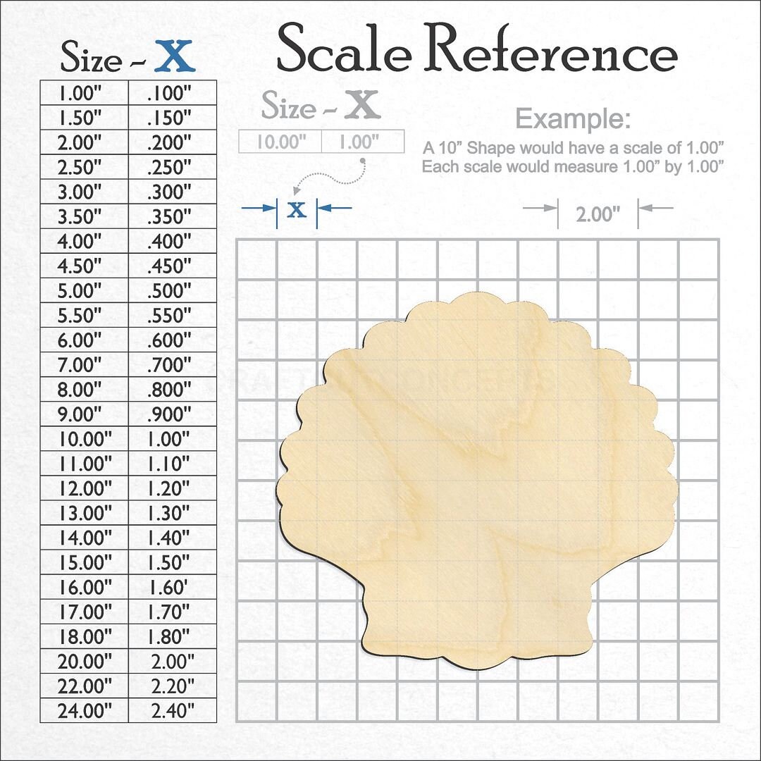 Sea Shell Clam - Laser Cut Unfinished Wood Cutout Craft Shapes - Etsy