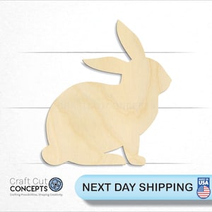 Bunny - Laser Cut Out Unfinished Wood Craft Shape BNY35 Bunny - Laser Cut Out Unfinished Wood Craft Shape BNY35