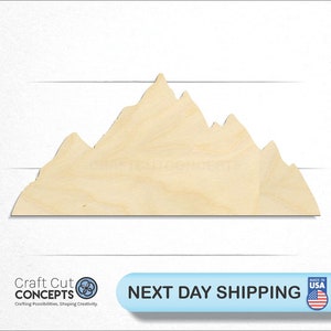 Mountain Peaks - Laser Cut Unfinished Wood Cutout Craft Shapes