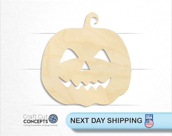 Jack-O-Lantern - Laser Cut Unfinished Wood Cutout Craft Shapes