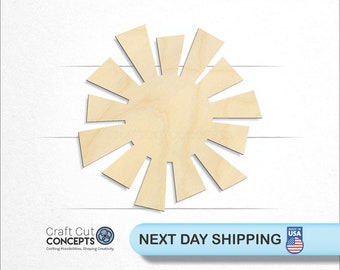 Sun Shape - Laser Cut Unfinished Wood Cutout Craft Shapes