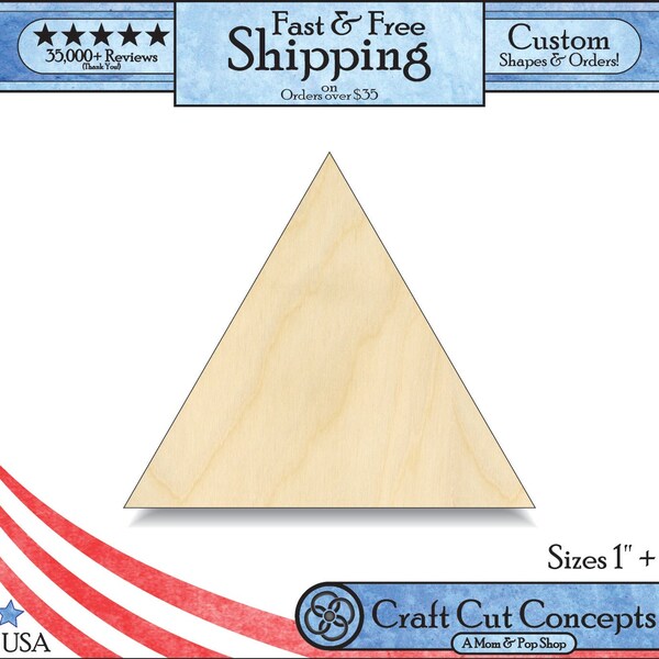 Triangle Wood Etsy
