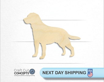 Labrador Dog - Laser Cut Unfinished Wood Cutout Craft Shapes