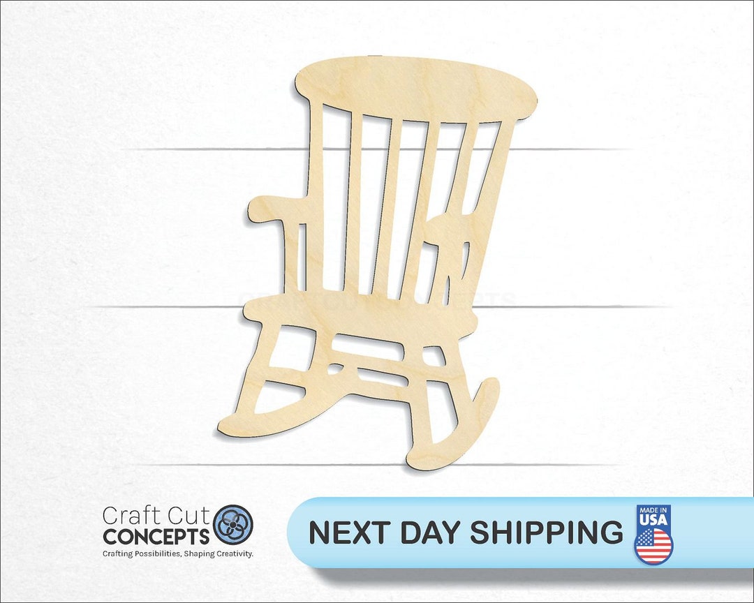 Decor Chair - Laser Cut Out Unfinished Wood Craft Shape DCR35 Decor Chair - Laser Cut Out Unfinished Wood Craft Shape DCR35