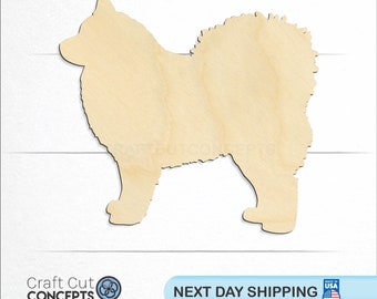 Finnish Lapphund - Laser Cut Unfinished Wood Cutout Craft Shapes