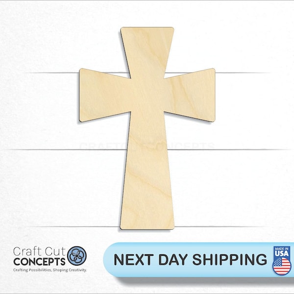 Wide Germanic Cross - Laser Cut Unfinished Wood Cutout Craft Shapes