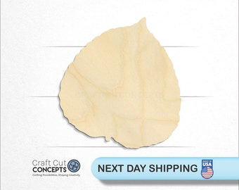 Aspen Leaf - Laser Cut Unfinished Wood Cutout Craft Shapes
