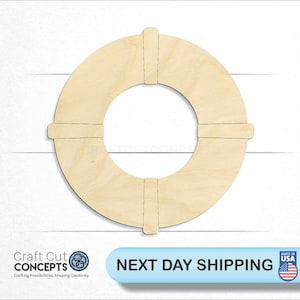 Ship Life Ring - Laser Cut Unfinished Wood Cutout Craft Shapes