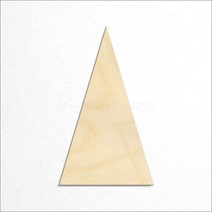 Triangle Shape Equilateral craft blank top down view product photo.