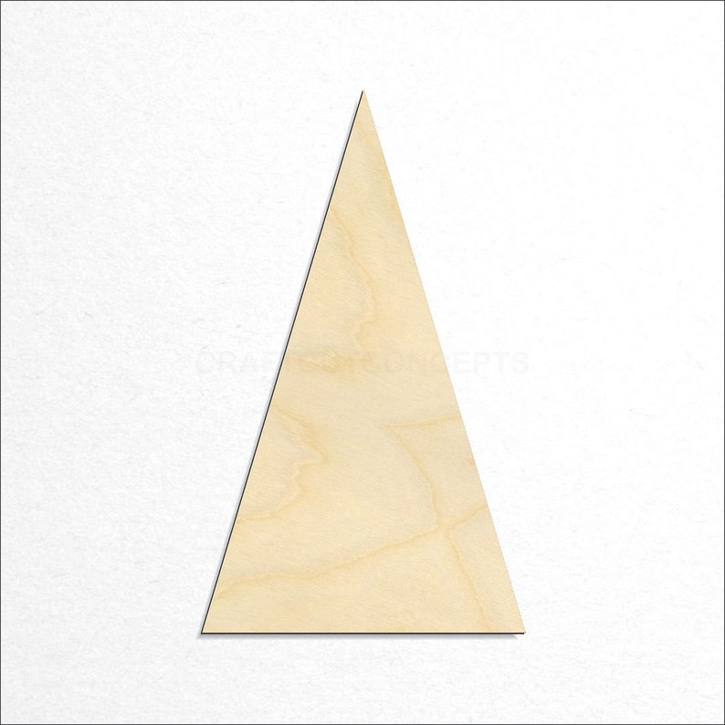 Triangle Shape Equilateral craft blank top down view product photo.