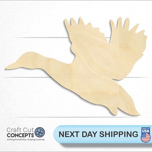 Landing Duck - Laser Cut Unfinished Wood Cutout Craft Shapes