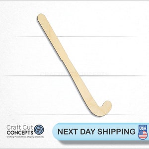 Field Hockey Stick - Laser Cut Unfinished Wood Cutout Craft Shapes
