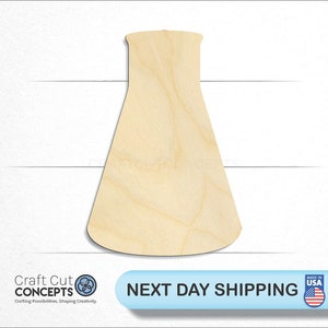 Erlenmeyer Flask - Laser Cut Unfinished Wood Cutout Craft Shapes