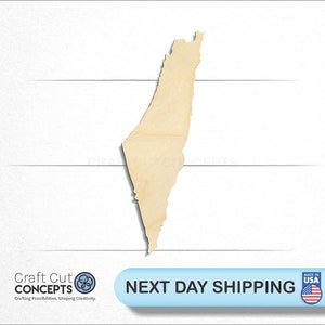 Israel - Laser Cut Unfinished Wood Cutout Craft Shapes