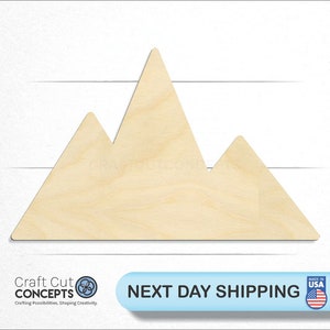 Crafty Mountain Peaks - Laser Cut Unfinished Wood Cutout Craft Shapes