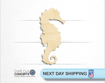 Seahorse - Laser Cut Unfinished Wood Cutout Craft Shapes