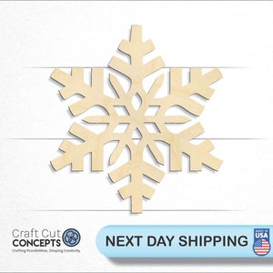 Winter Snowflake - Laser Cut Unfinished Wood Cutout Craft Shapes