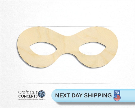Mask - Laser Cut Out Unfinished Wood Craft Shape MSK15 Mask - Laser Cut Out Unfinished Wood Craft Shape MSK15