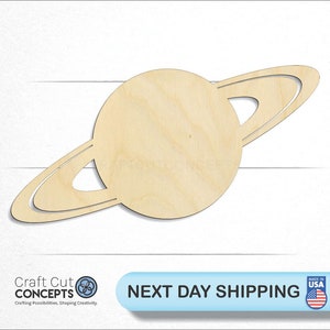 Saturn Planet - Laser Cut Unfinished Wood Cutout Craft Shapes