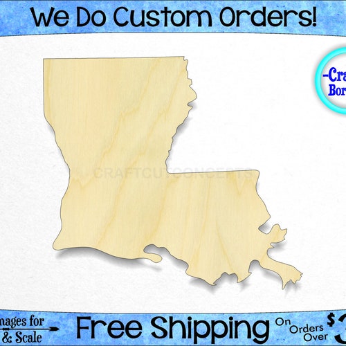 Louisiana State Laser Cut Unfinished Wood Cutout Shapes - Etsy