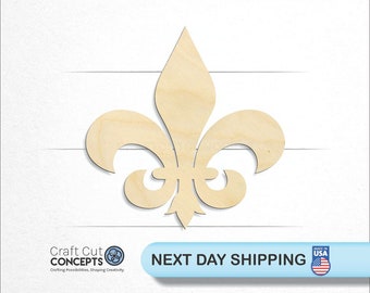 Fleur De Lis - Laser Cut Unfinished Wood Cutout Craft Shapes