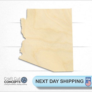 State Arizona Home - Laser Cut Out Unfinished Wood Craft Shape STAT3 State Arizona Home - Laser Cut Out Unfinished Wood Craft Shape STAT3