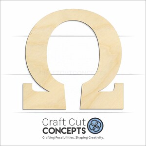 Omega Greek Sorority Letter - Laser Cut Unfinished Wood Shapes and ...