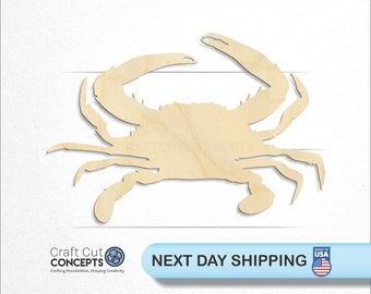 Crab - Laser Cut Unfinished Wood Cutout Craft Shapes