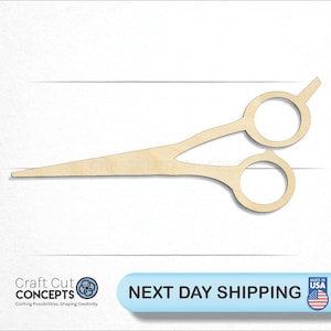 Shears Scissors - Laser Cut Unfinished Wood Cutout Craft Shapes