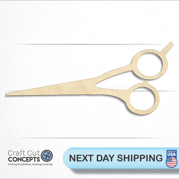 Shears Scissors - Laser Cut Unfinished Wood Cutout Craft Shapes