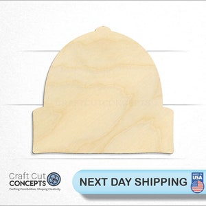 Beanie Winter Hat - Laser Cut Unfinished Wood Cutout Craft Shapes