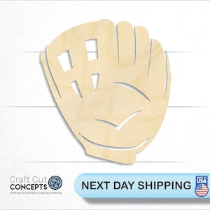 Baseball Glove Shape - Laser Cut Unfinished Wood Cutout Craft Shapes