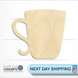 Coffee Cup - Laser Cut Unfinished Wood Cutout Craft Shapes